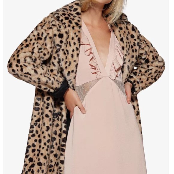 NWOT Avec Les Filles Silk Dress with Lace Cutouts - Sz S - Picture 4 of 8